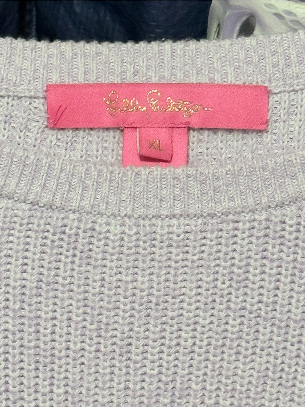 Lilly Pulitzer Pastel Lavender Knit Sweater XL - Picture 2 of 3
